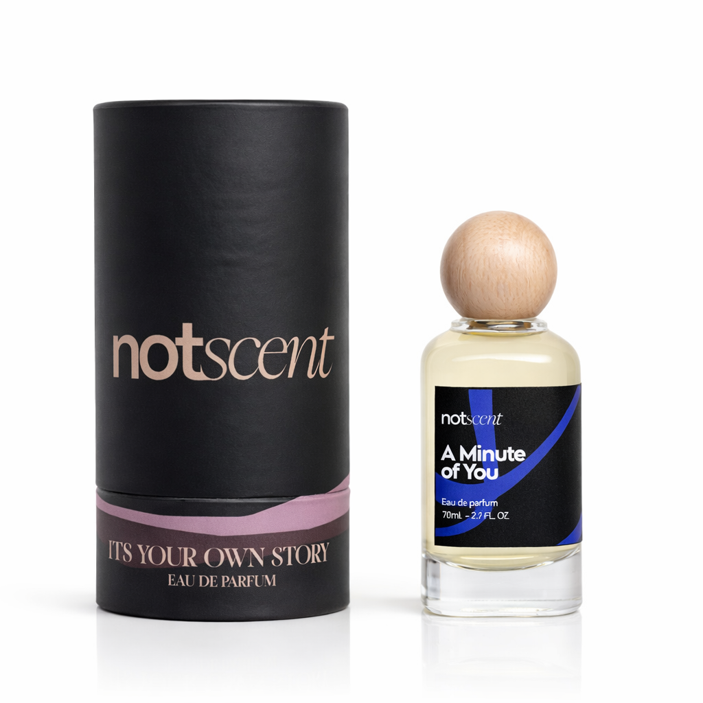 Notscents perfume bottle and packaging on a white background