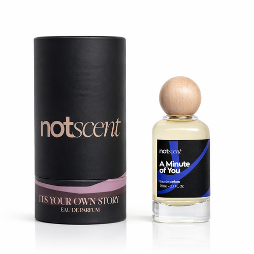 Notscents perfume bottle and packaging on a white background